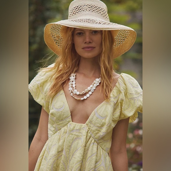 NWT Yellow Puff Sleeve Anthropologie Dress - Picture 4 of 10